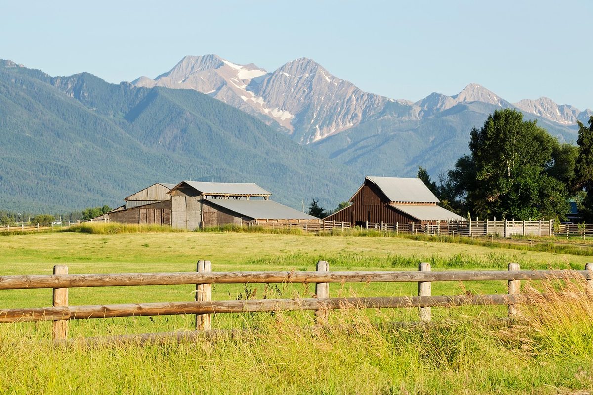 Rural west Flathead valley near Kila, Montana